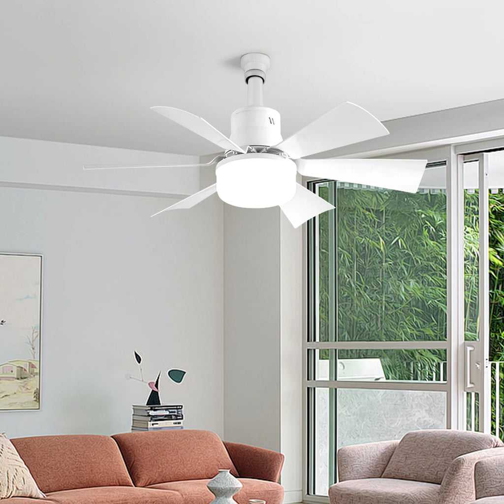 Screw in Ceiling Fan in Light Socket with Remote Ceiling Fan with Light 3 Speeds Dimmable with Extender