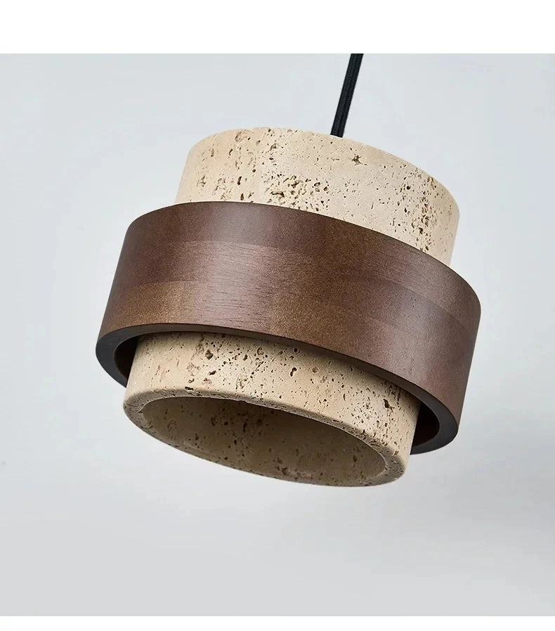 Nordic Minimalist Wabi Sabi Yellow Travertine Chandelier B&B Restaurant Bar Pendant Lights Home Dining Room Bedside Wall Light