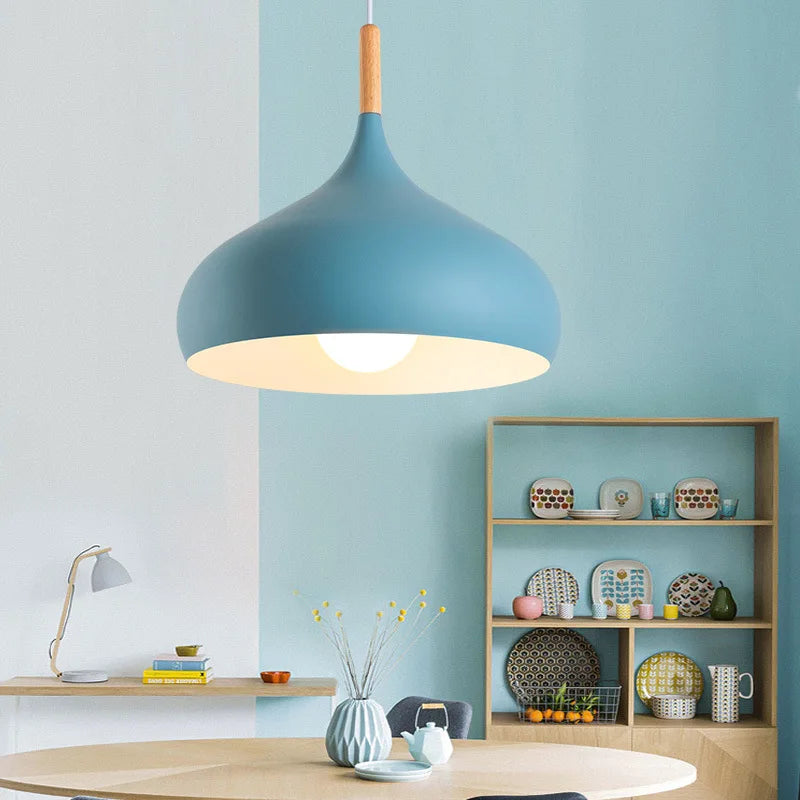 Modern Pendant Light Hanging kitchen Island Light Fixture Nordic Solid Wood Ceiling Lamp E27 Lighting for Dining Room Coffee Bar