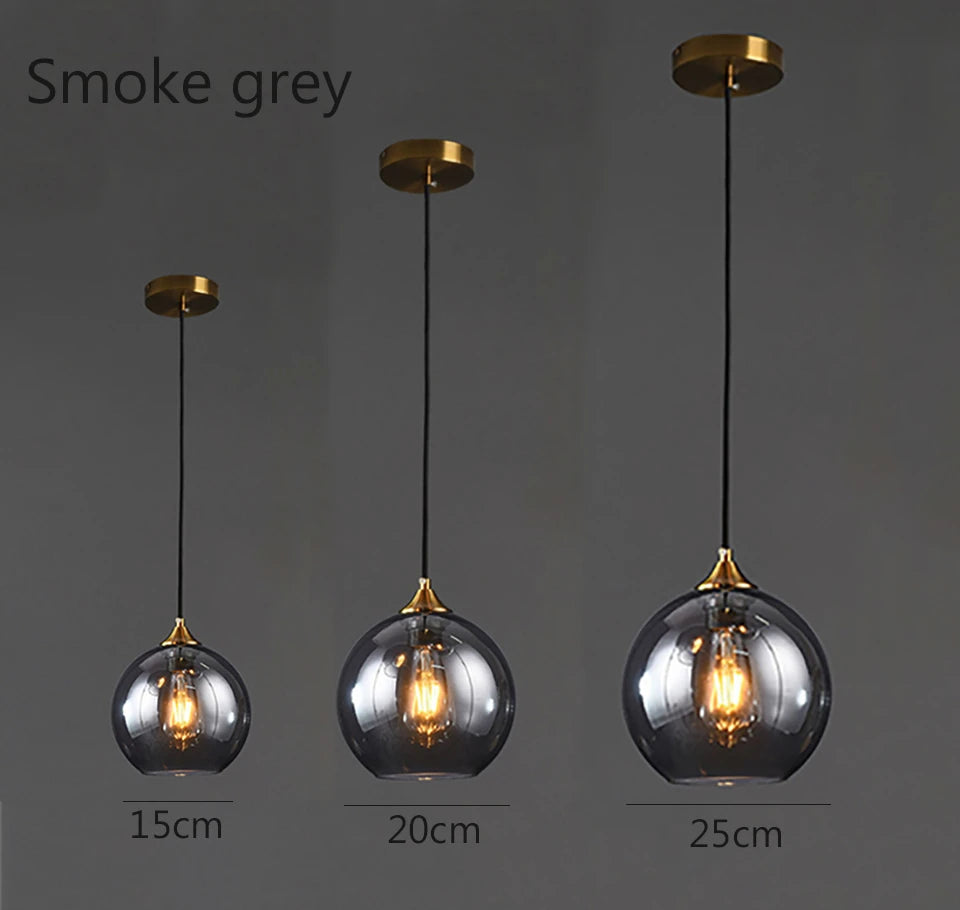 Dropshipping LED Glass Ceiling Pendant Lamp Nordic loft Restaurant pendant Lights Fixtures Living Room Home Decoration Lighting
